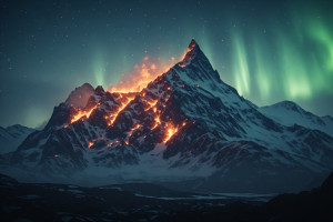 Burning mountain under aurora borealis - P6.jpg