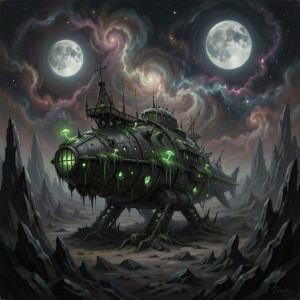 Gothic Spaceship on Alien Wasteland - F29.jpg