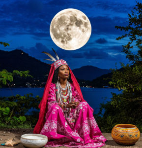 Santeria priestess in Haiti under full moon - S.png