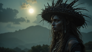 Santeria priestess in Haiti under full moon - PL1.png