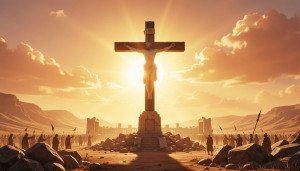 Giant cross on Golgotha under scorching sun - F29.jpg