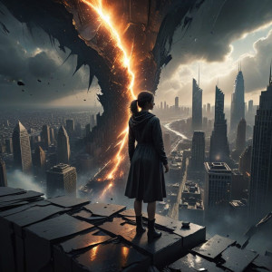 Woman on Shattered Skyscraper - ВXL.jpg