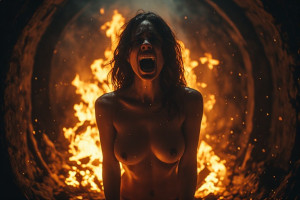 Beautiful naked woman inside burning incinerator - P2.jpg