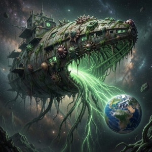 A colossal, ancient spaceship, adrift in the void.jpg
