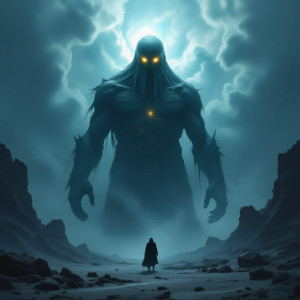 A colossal, ancient deity with eyes like dying stars - H11.jpg