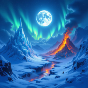 City of fire and ice in fantasy land under full moon - H11.jpg
