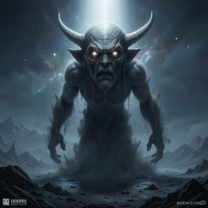 A colossal, ancient deity with eyes like dying stars - F24.jpg
