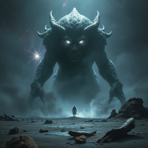 A colossal, ancient deity with eyes like dying stars - JFL.jpg