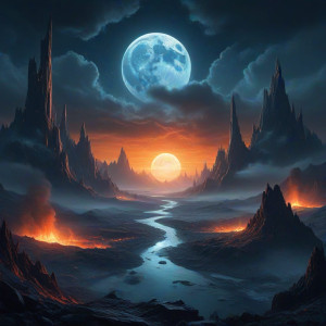 City of fire and ice in fantasy land under full moon - JX.jpg