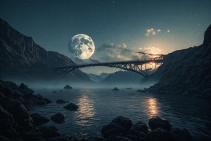 Bridge into parallel Universe under full moon - P1.jpg