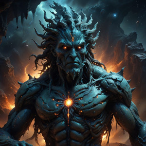 A colossal, ancient deity with eyes like dying stars - АXL.jpg