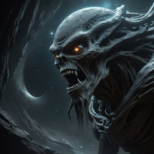 A colossal, ancient deity with eyes like dying stars - МXL.jpg