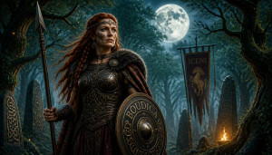 Boudica warrior queen in magical forest - GPT.jpg