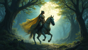 Boudica warrior queen in magical forest - F.jpg