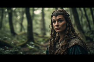 Boudica warrior queen in magical forest - P6.jpg
