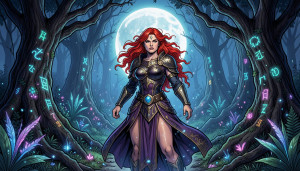 Boudica warrior queen in magical forest - F24.jpg