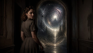 German woman inside corridor into parallel Universe - GPT.jpg