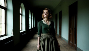 German woman inside corridor into parallel Universe - Ш.jpg