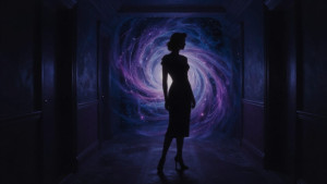 German woman inside corridor into parallel Universe - Z.jpg