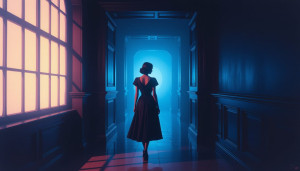 German woman inside corridor into parallel Universe - Н11.jpg