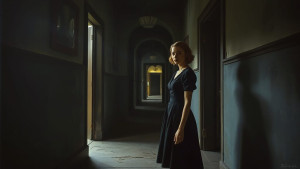 Beautiful German woman in 1940s dress - JFL.jpg