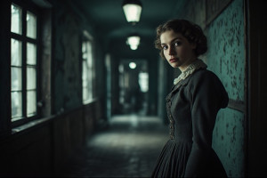 Beautiful German woman in 1940s dress - P4.jpg