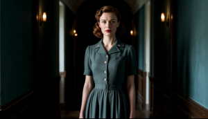 Beautiful German woman in 1940s dress - Ш1.png