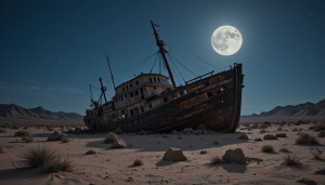 Shipwreck in the desert under full moon - PL.png