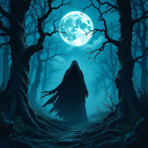 Blair Witch in haunted Maryland forest under full moon - H11.jpg