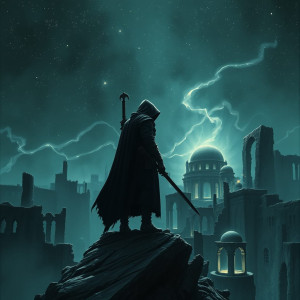 A solitary warrior stands on the edge of a forgotten city - FS.jpg