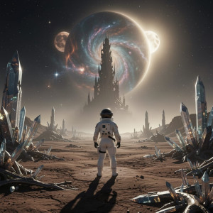 Astronaut gazing at a colossal structure - F29.jpg