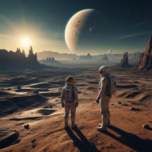 Astronaut gazing at a colossal structure - JXI.jpg