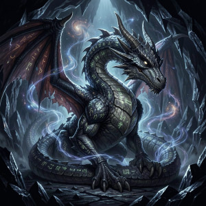 A colossal, ancient dragon, its scales shimmering with forgotten runes.jpg