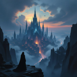 A woman overlooking a gothic metropolis - Н11.jpg