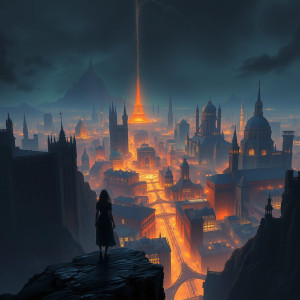 A woman overlooking a gothic metropolis - FS.jpg