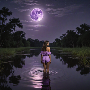 Big Sister in Louisiana bayou under full purple moon - H1.png
