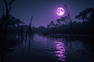 Big Sister in Louisiana bayou under full purple moon - P4.jpg