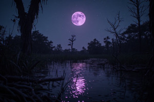 Big Sister in Louisiana bayou under full purple moon - P6.jpg