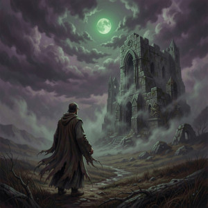 A lone priest stands on a desolate, windswept moor.jpg