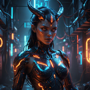 Menacing AI demoness in cyberspace - АXL.jpg