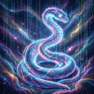 Giant AI Kundalini serpent in cyberspace - F24.jpg