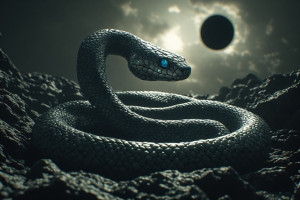 Giant AI Kundalini serpent under black sun - Р2.jpg