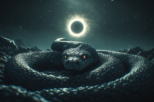 Giant AI Kundalini serpent under black sun - Р1.jpg
