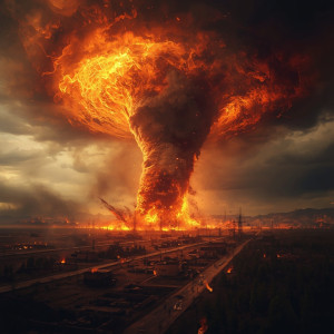 Vicious tornado made of roaring fire over apocalyptic landscape - L.jpg