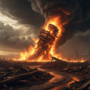Vicious tornado made of roaring fire over apocalyptic landscape - MХ.jpg