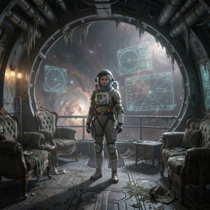 Victorian Astronaut on Derelict Spaceship in Nebula - F98.jpg