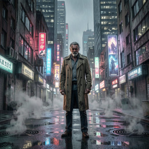 Cyberpunk Investigator on Gritty City Street.jpg