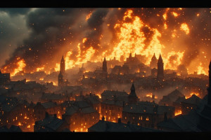 Gigantic wave of roaring fire destroys medieval city - Р1.jpg