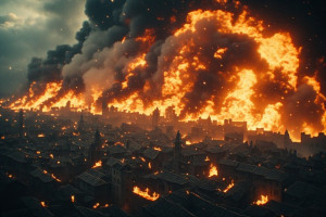 Gigantic wave of roaring fire destroys medieval city - Р2.jpg