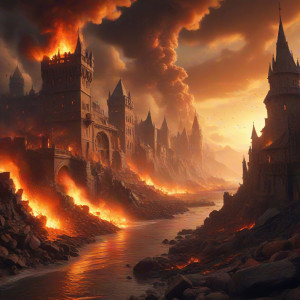 Gigantic wave of roaring fire destroys medieval city - О9.jpg